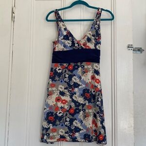 Patagonia Margot Dress Multicolored Floral Sleeveless V-Neck